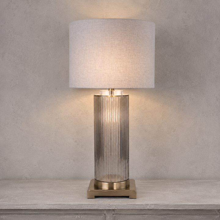 GLASS TABLE LAMP 40x40x74cm